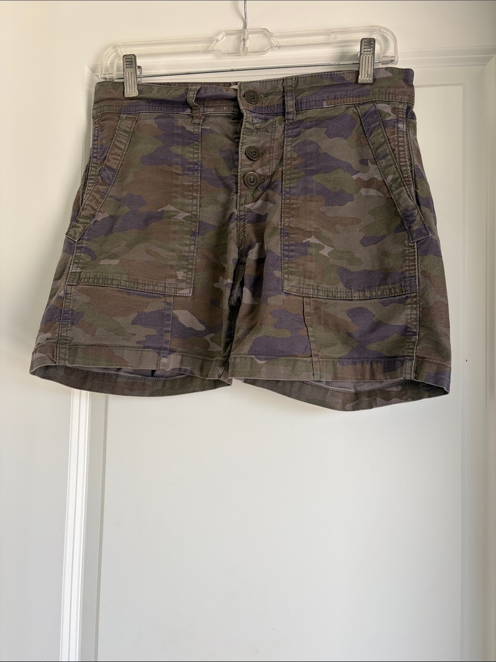 Camo Utility Women’s Shorts - Olive Green